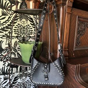 Studded Black Shoulder Bag